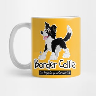 CartoonClub Border Collie - Black and White Mug